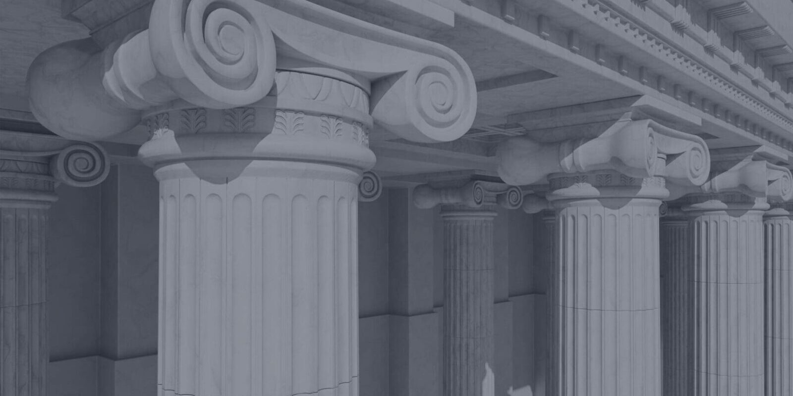 A close up of some pillars in a building