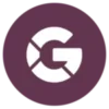 A purple circle with the letter g in it.