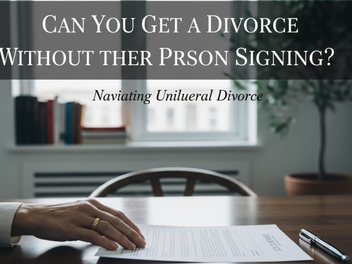 Can You Get a Divorce Without the Other Person Signing
