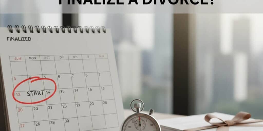 Calendar and stopwatch, divorce finalization question.