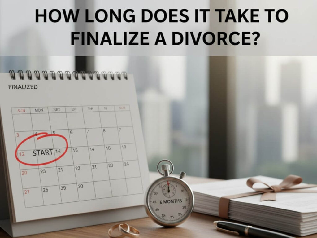 Nevada divorce timeline illustration